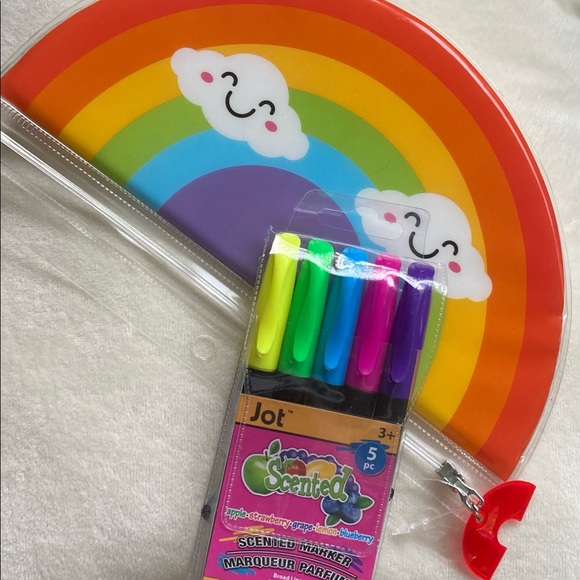 NWT 🌈 Creative Bundle 5 Scented Markers Zip Pouch - Picture 2 of 10